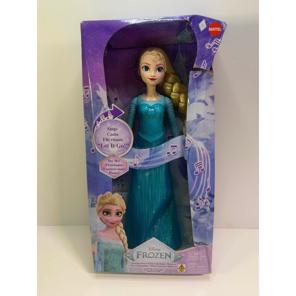 Disney Frozen Singing Elsa Doll by Mattel – Sings “Let It Go” – Shelf Pull – Box